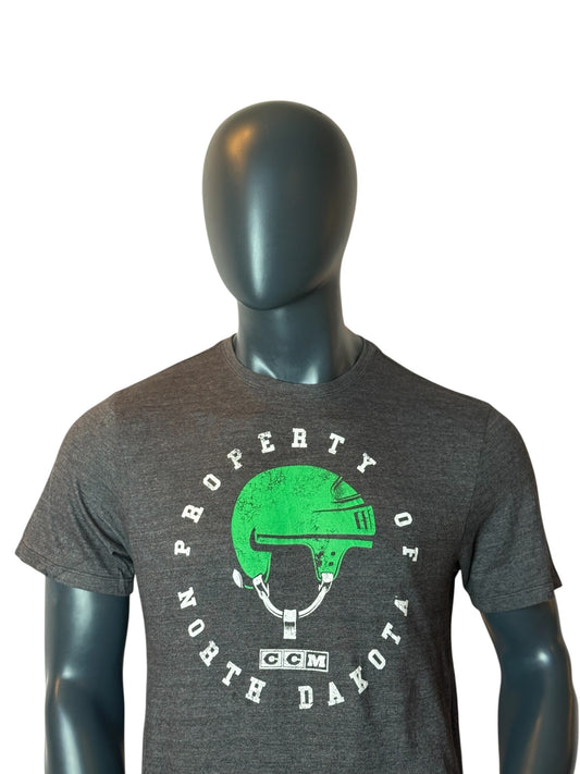 CCM Hockey Helmet Graphic T Shirt Grey Retro Vintage Sports Streetwear