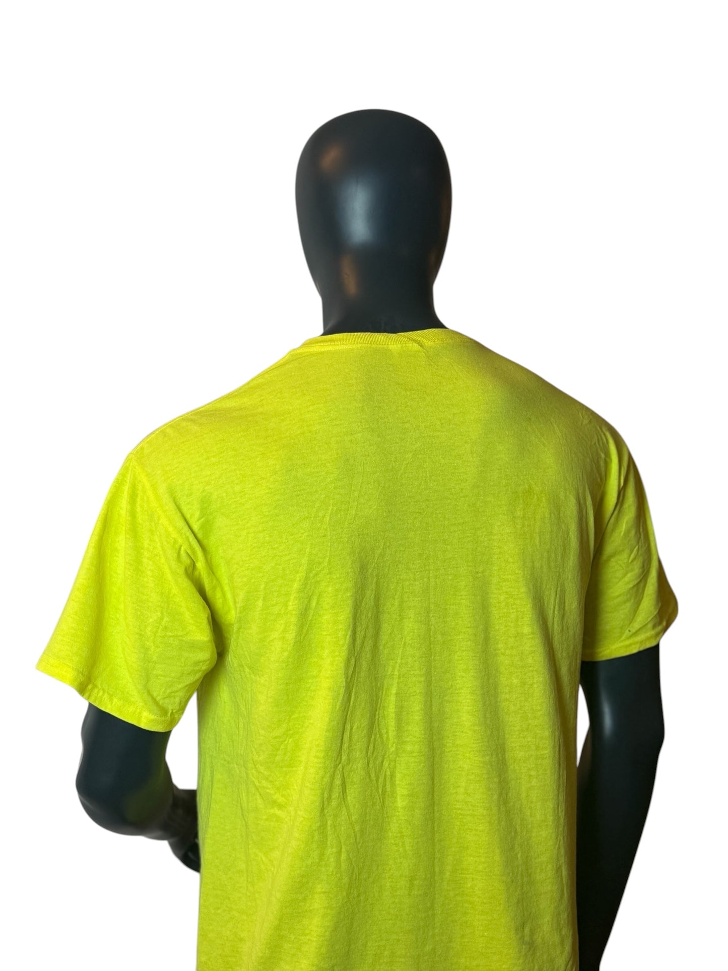 MHS Powderpuff 2021 T Shirt Neon Green Graphic Retro Vintage USA School Streetwear Size L