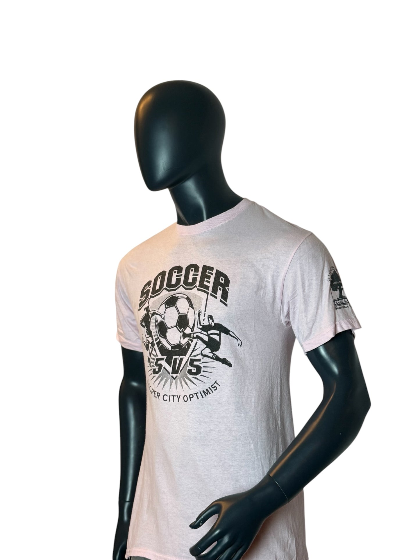Soccer SVS Cooper City Optimist T Shirt Pink Graphic Retro Vintage USA Streetwear Size M