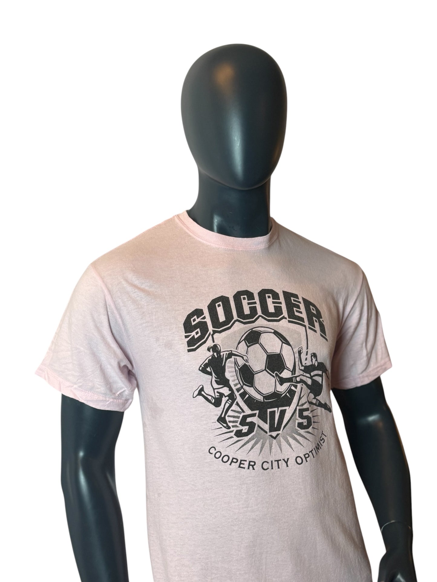 Soccer SVS Cooper City Optimist T Shirt Pink Graphic Retro Vintage USA Streetwear Size M