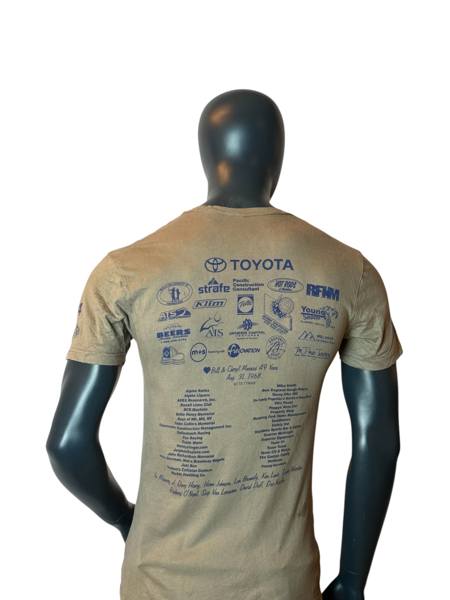 Colorado 500 Retro T Shirt Beige Motorcycle Graphic USA Event Tee Size S