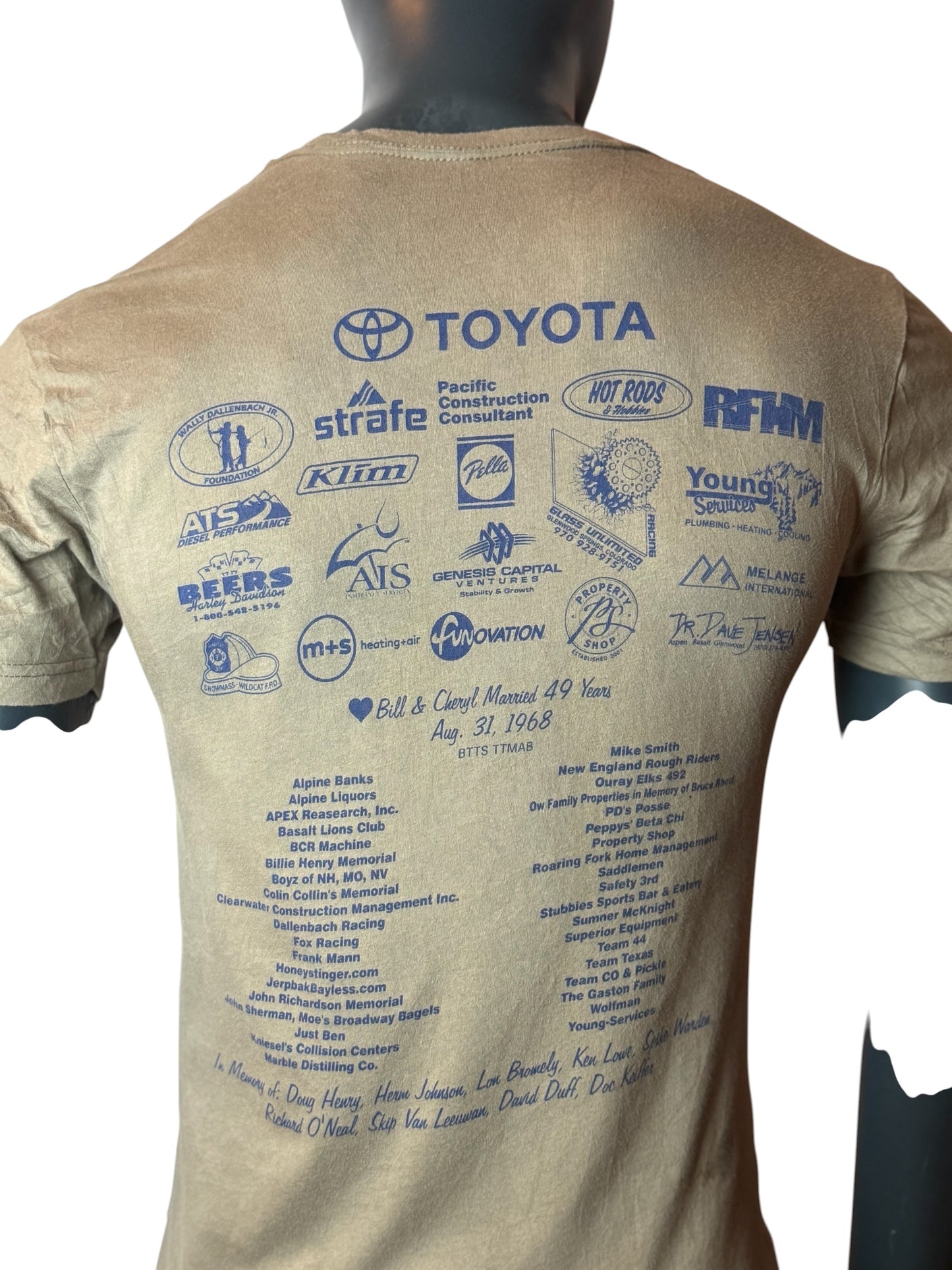Colorado 500 Retro T Shirt Beige Motorcycle Graphic USA Event Tee Size S