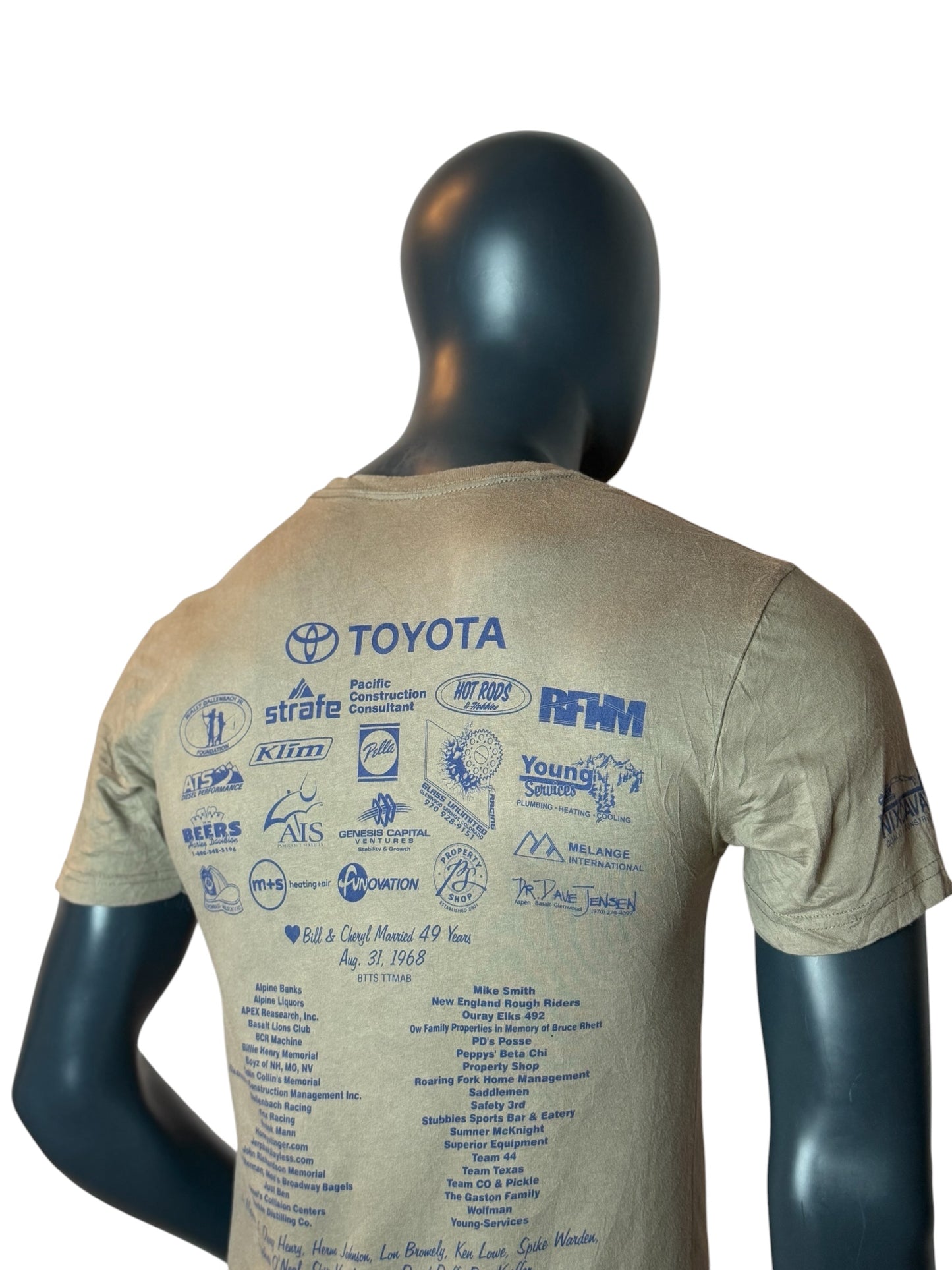 Colorado 500 Retro T Shirt Beige Motorcycle Graphic USA Event Tee Size S