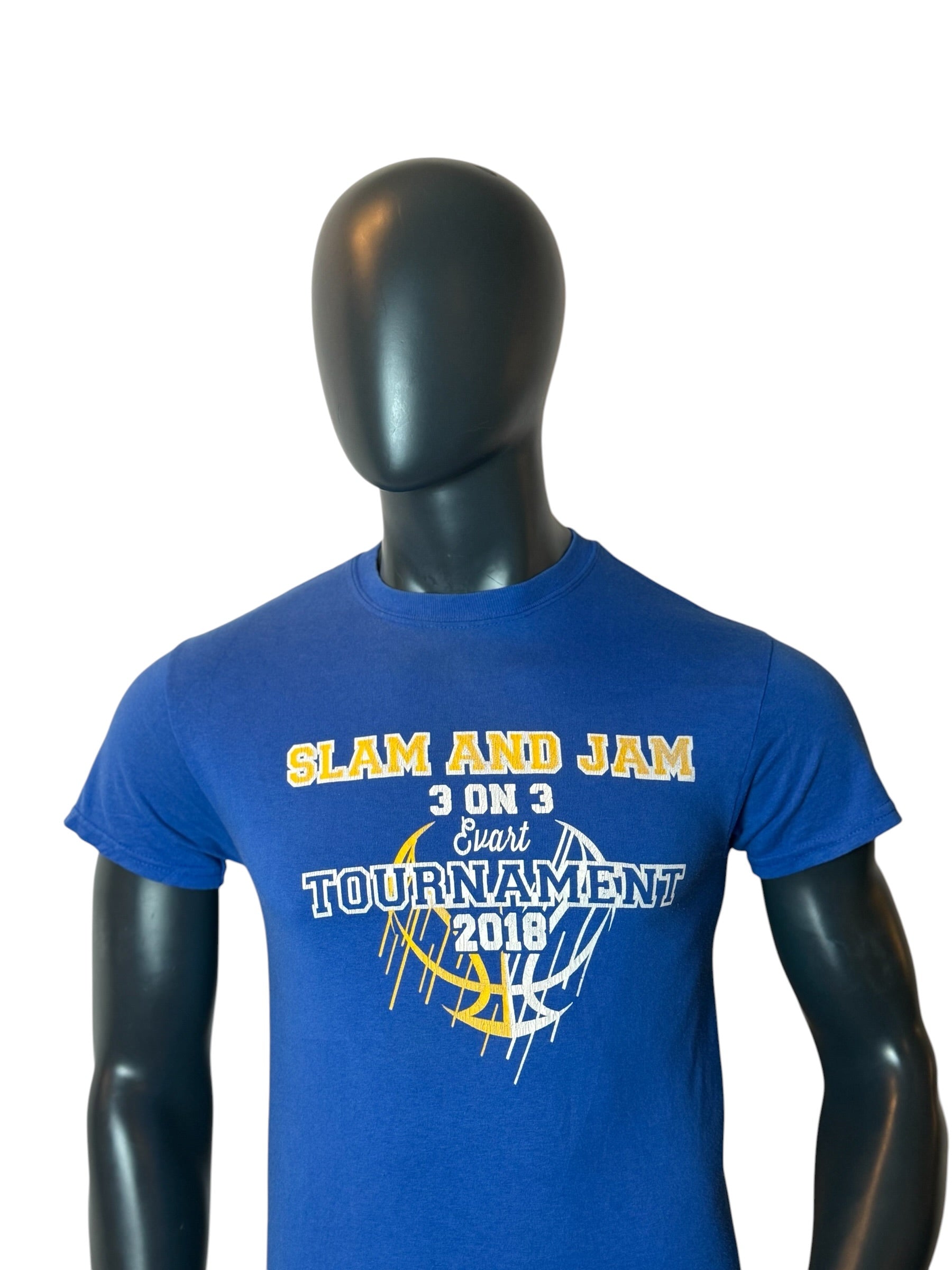 Vintage Slam And Jam Basketball T Shirt Blue Tournament Graphic USA Streetwear