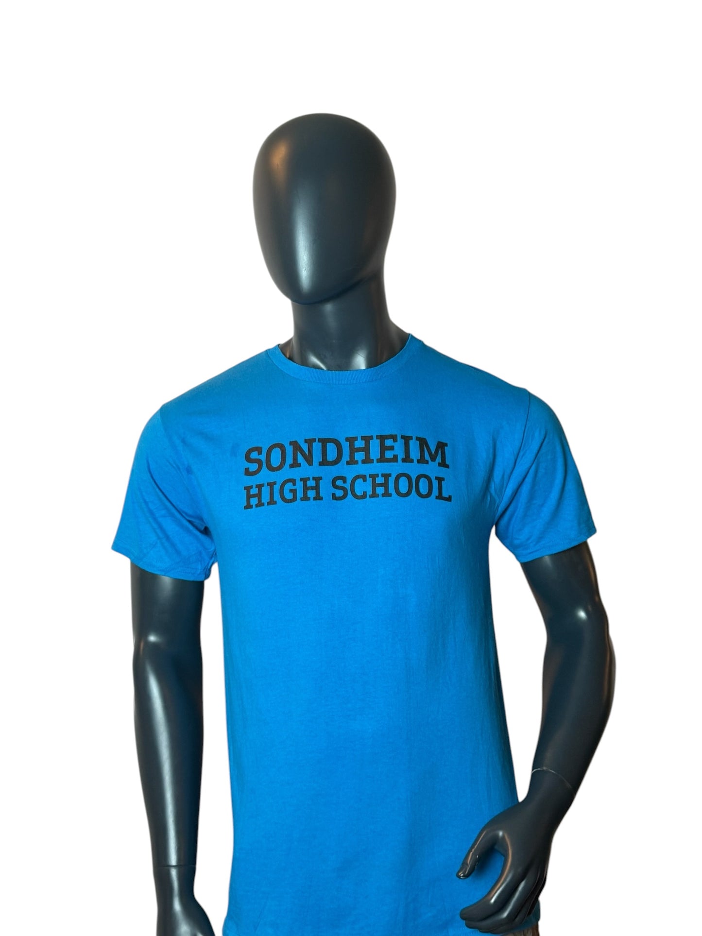 Vintage Sondheim High School T-Shirt Blue College USA Streetwear Size XL