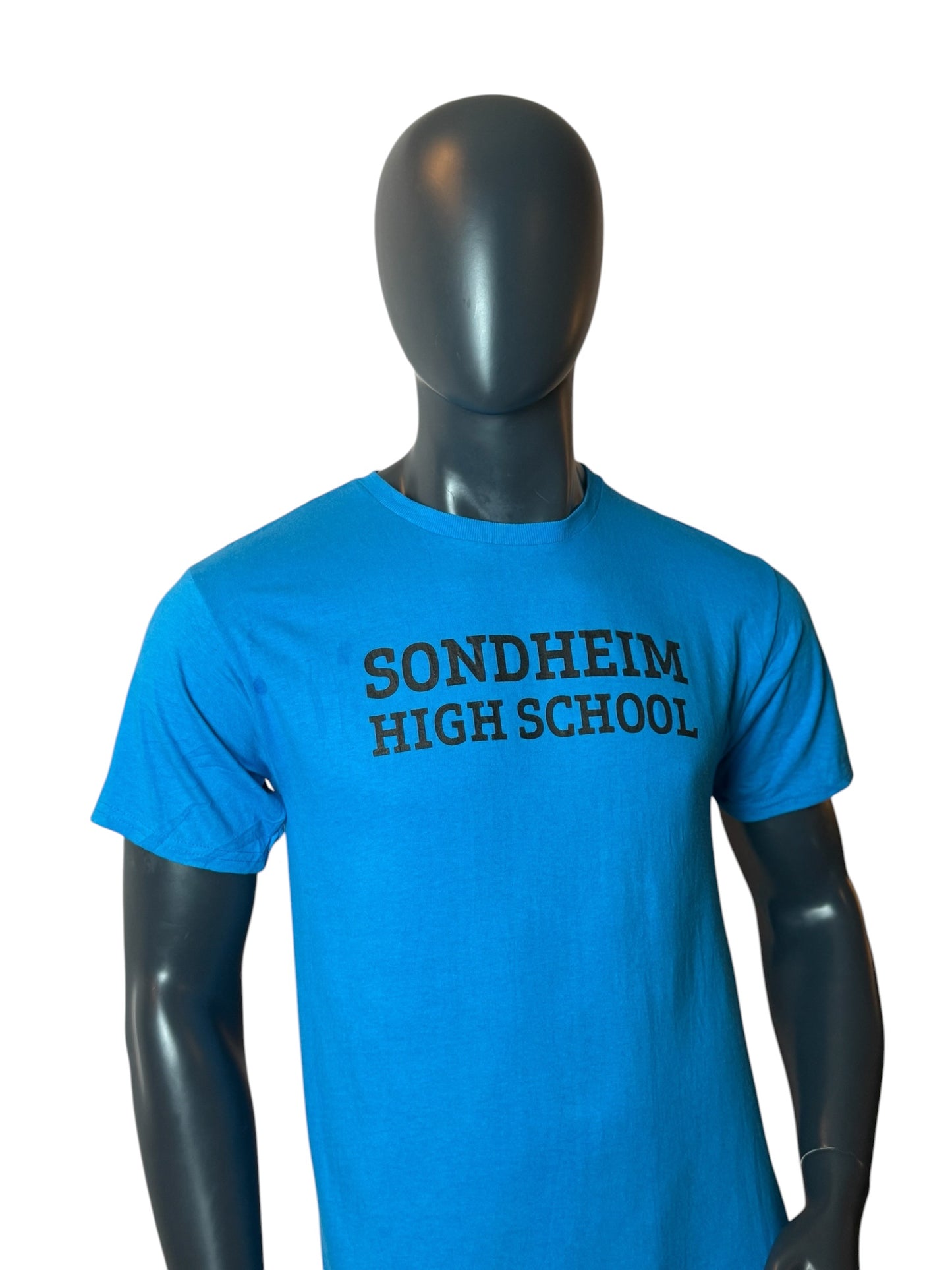 Vintage Sondheim High School T-Shirt Blue College USA Streetwear Size XL