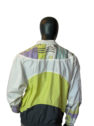 Reebok Vintage Windbreaker Jacket Retro 90s Multicolor Size L