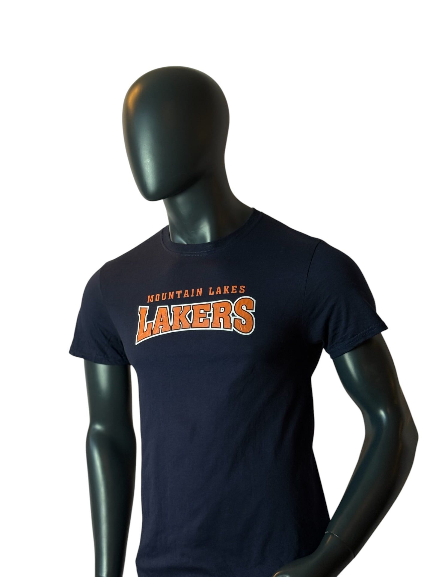 Mountain Lakes Lakers Graphic T Shirt Navy Sports Tee Size S