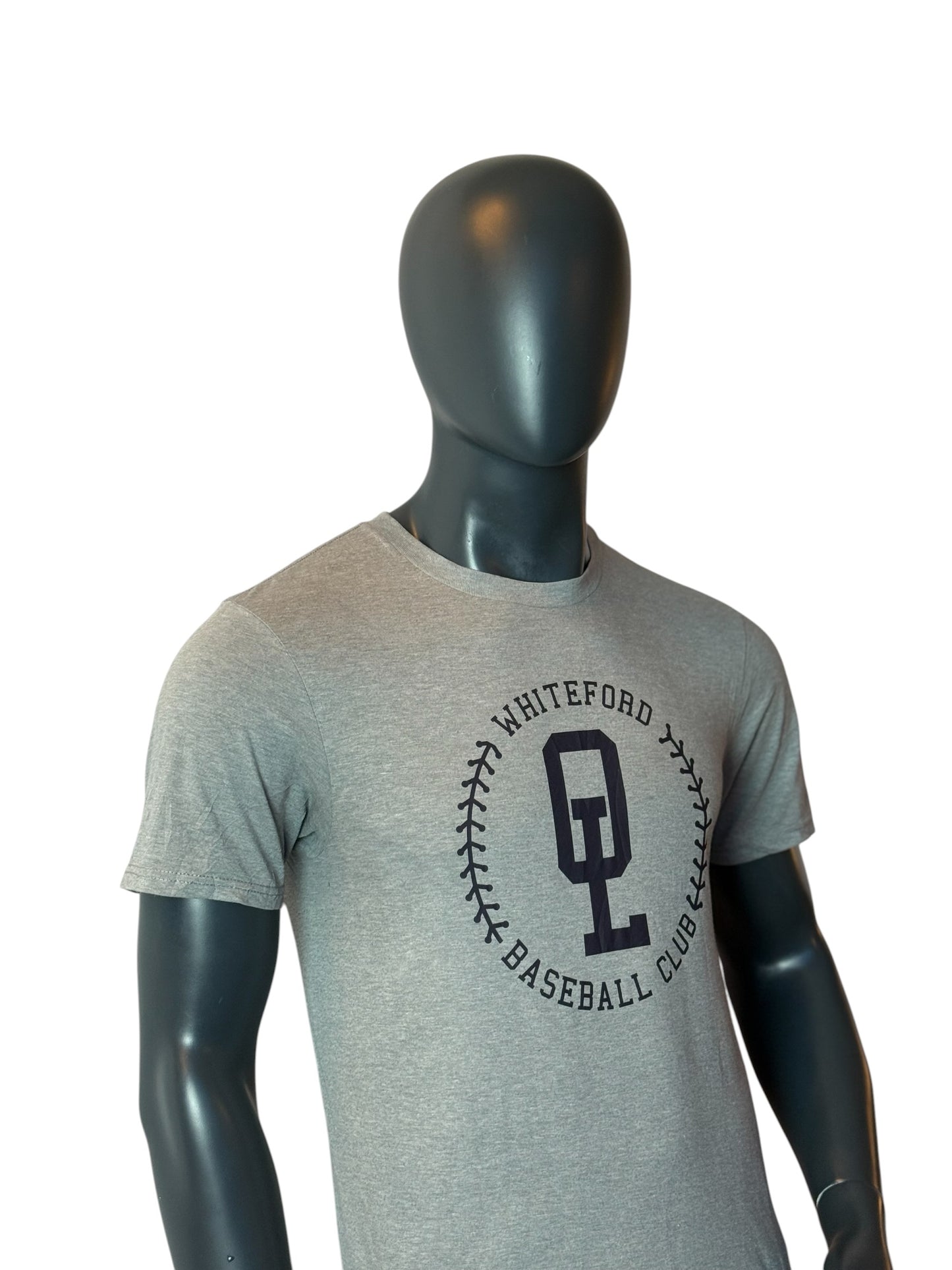 Whiteford Baseball Club Graphic T Shirt Grey Sports Tee Size M