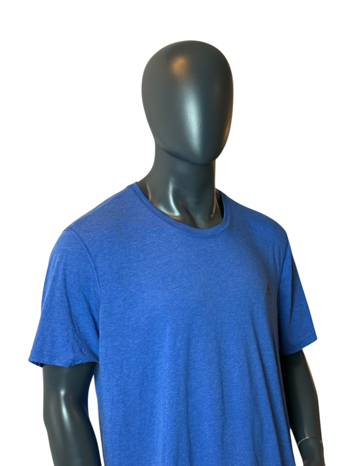 Vintage Adidas Basic T Shirt Blue Small Logo Minimal Tee Size 2XL
