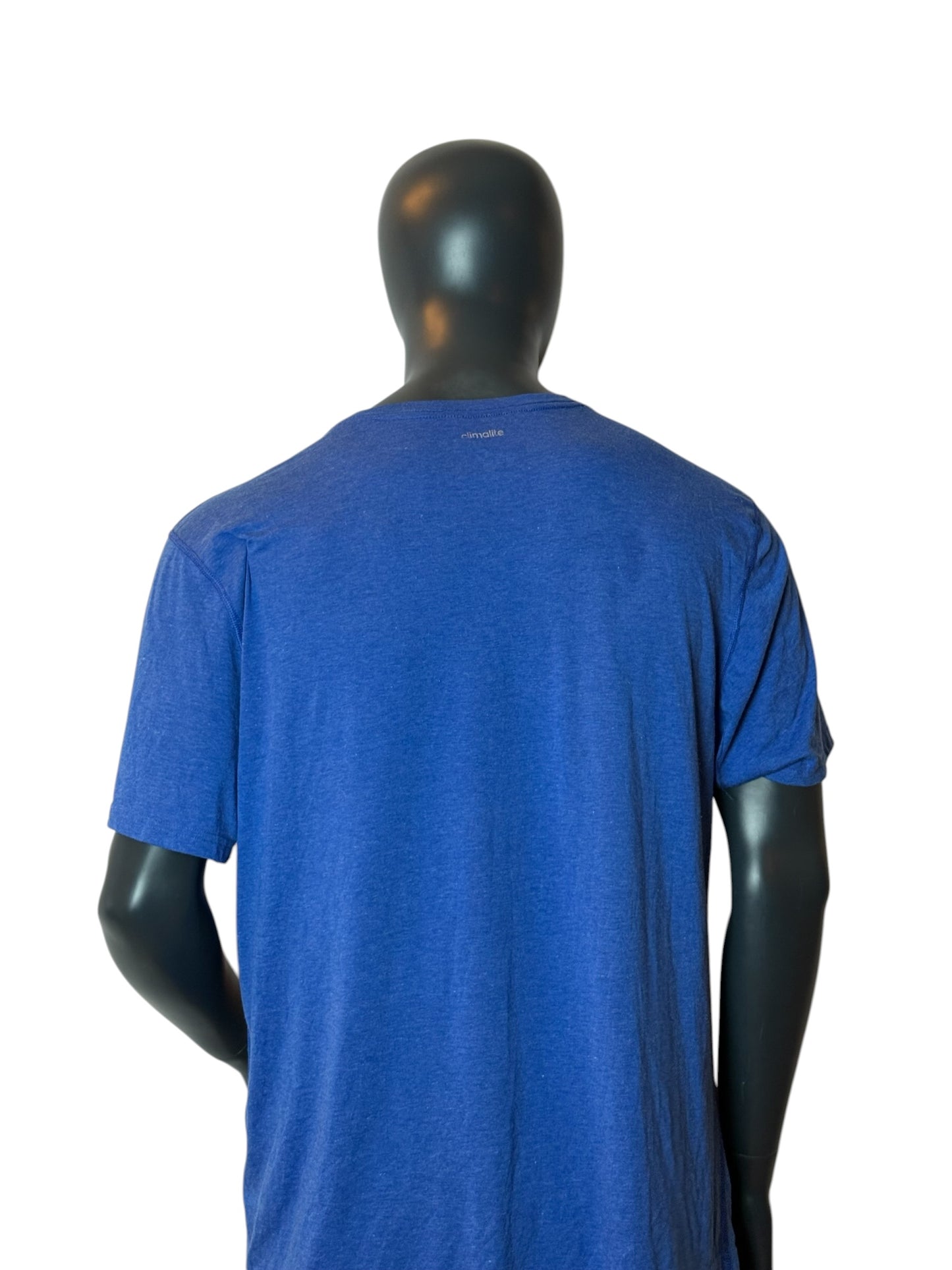 Vintage Adidas Basic T Shirt Blue Small Logo Minimal Tee Size 2XL