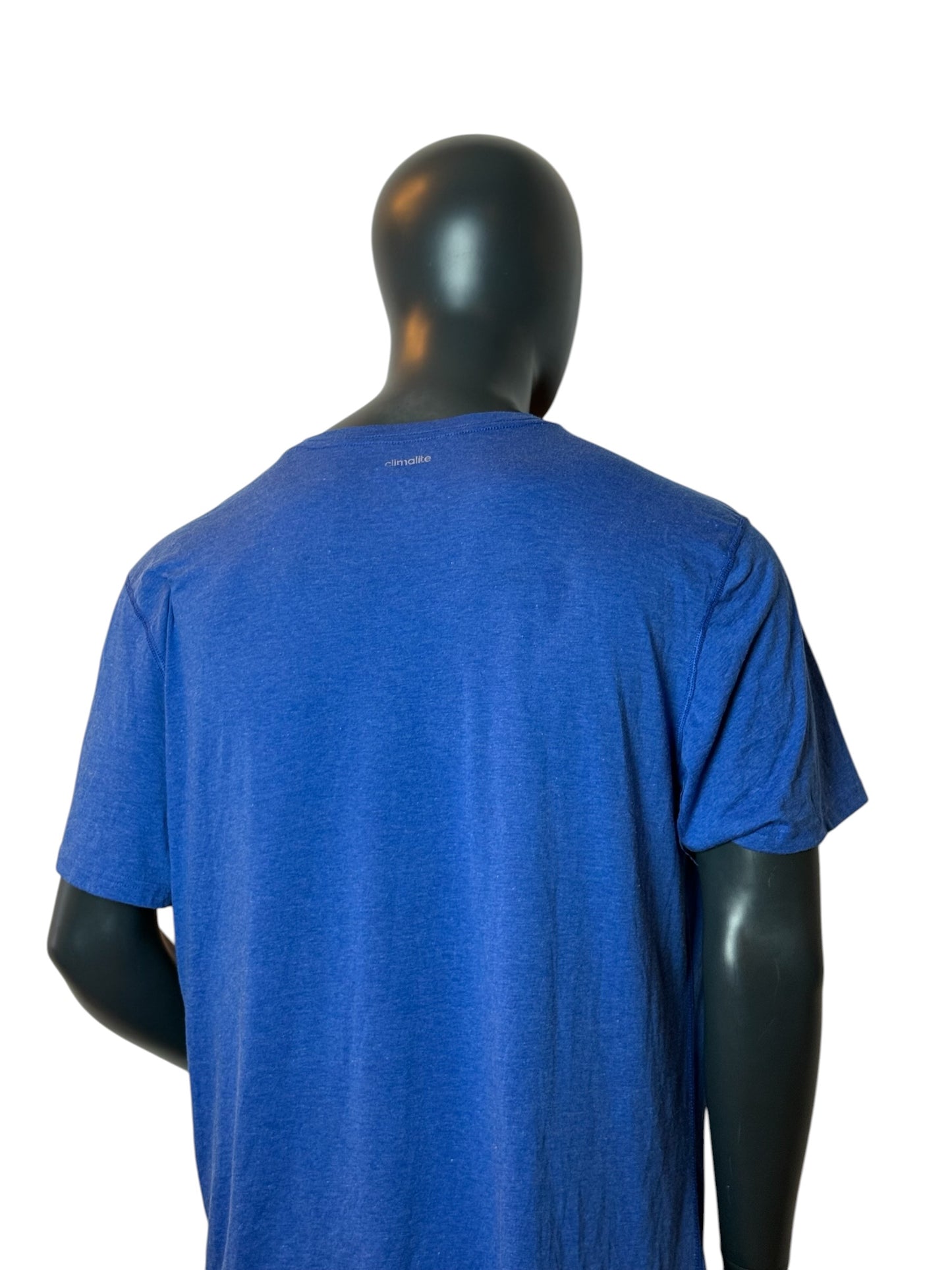 Vintage Adidas Basic T Shirt Blue Small Logo Minimal Tee Size 2XL