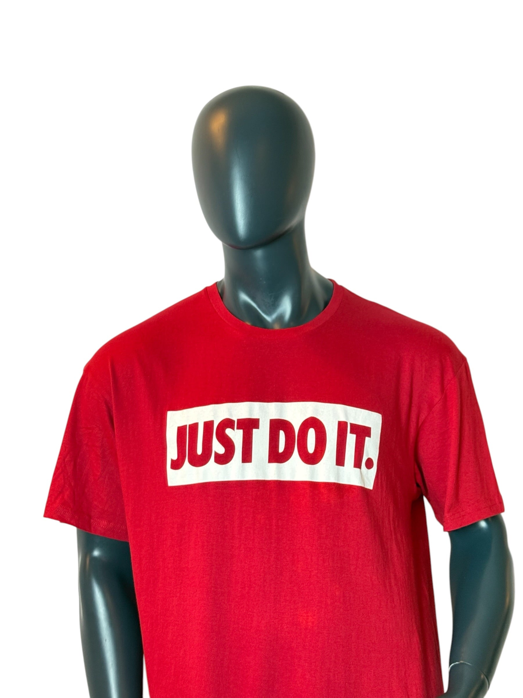 Retro Nike Just Do It T Shirt Red Big Logo Graphic Tee