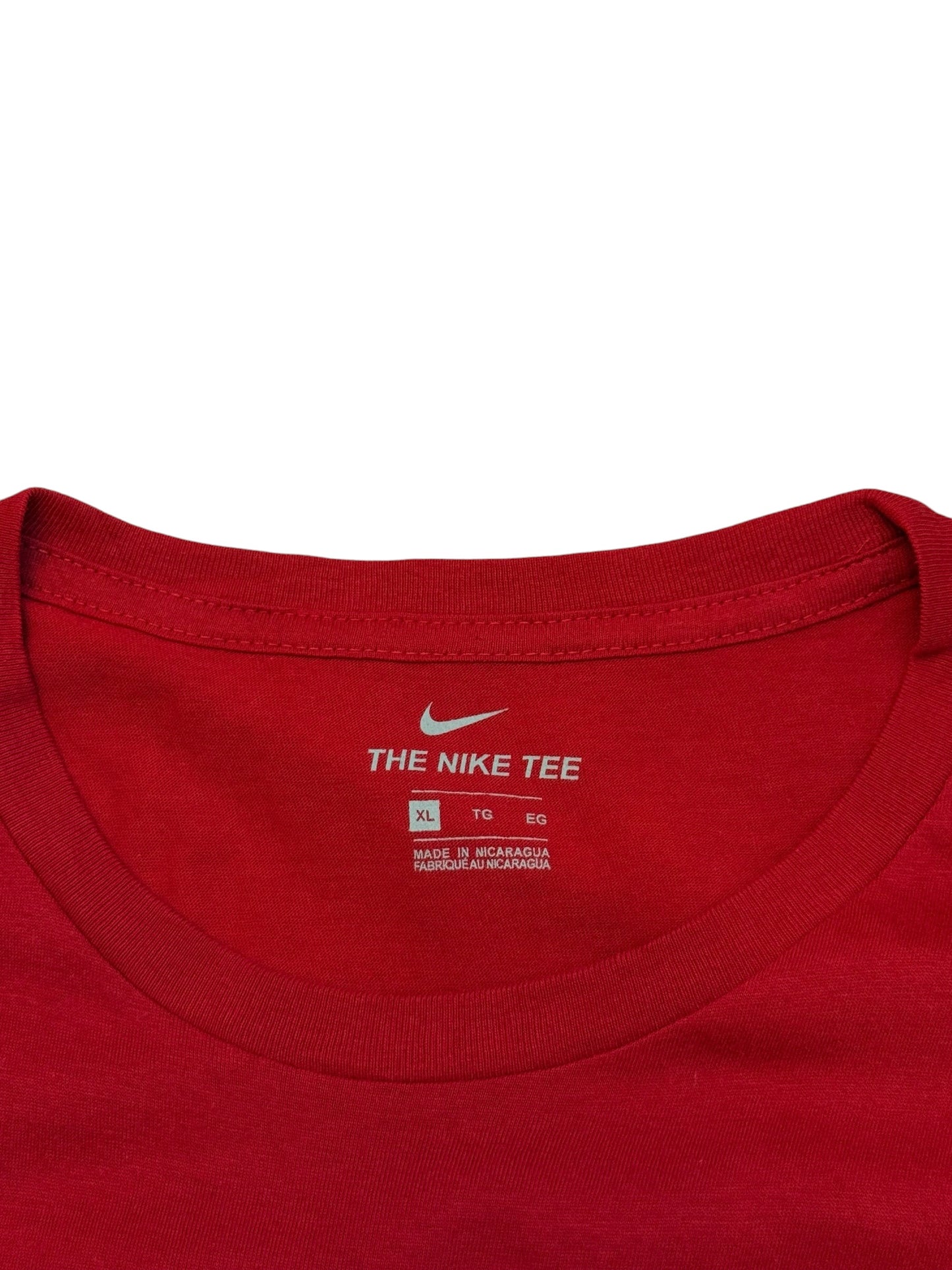 Retro Nike Just Do It T Shirt Red Big Logo Graphic Tee Size XL
