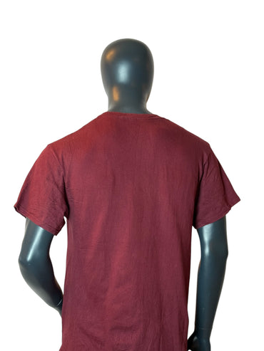 T-shirt On The Court X-Perience bordeaux à motif basket taille L