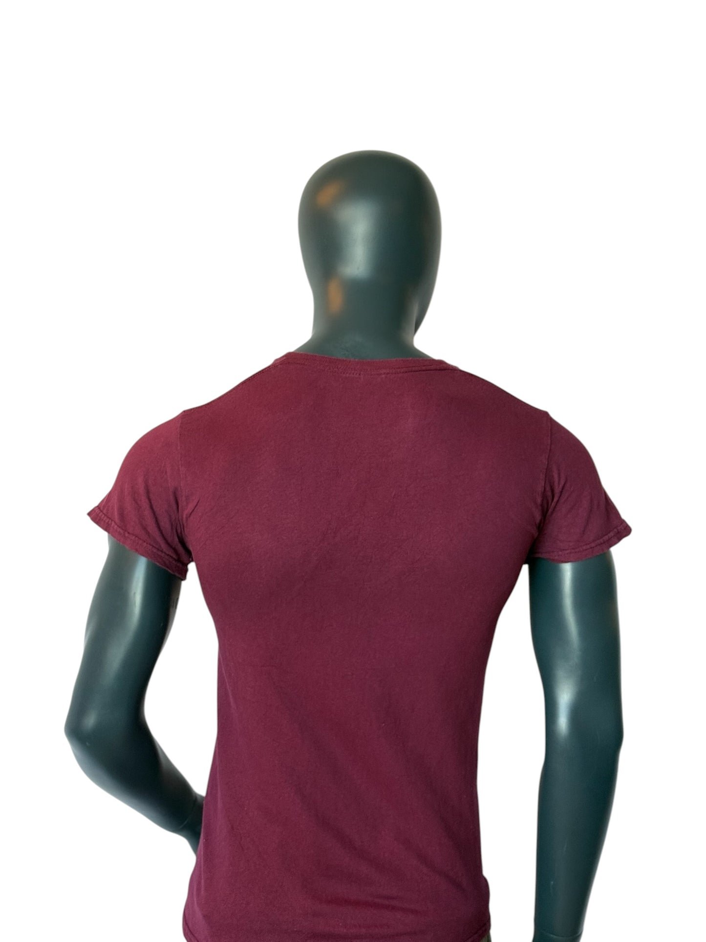 Vintage Alma College T Shirt Burgundy Vintage College Print Graphic Tee Size S