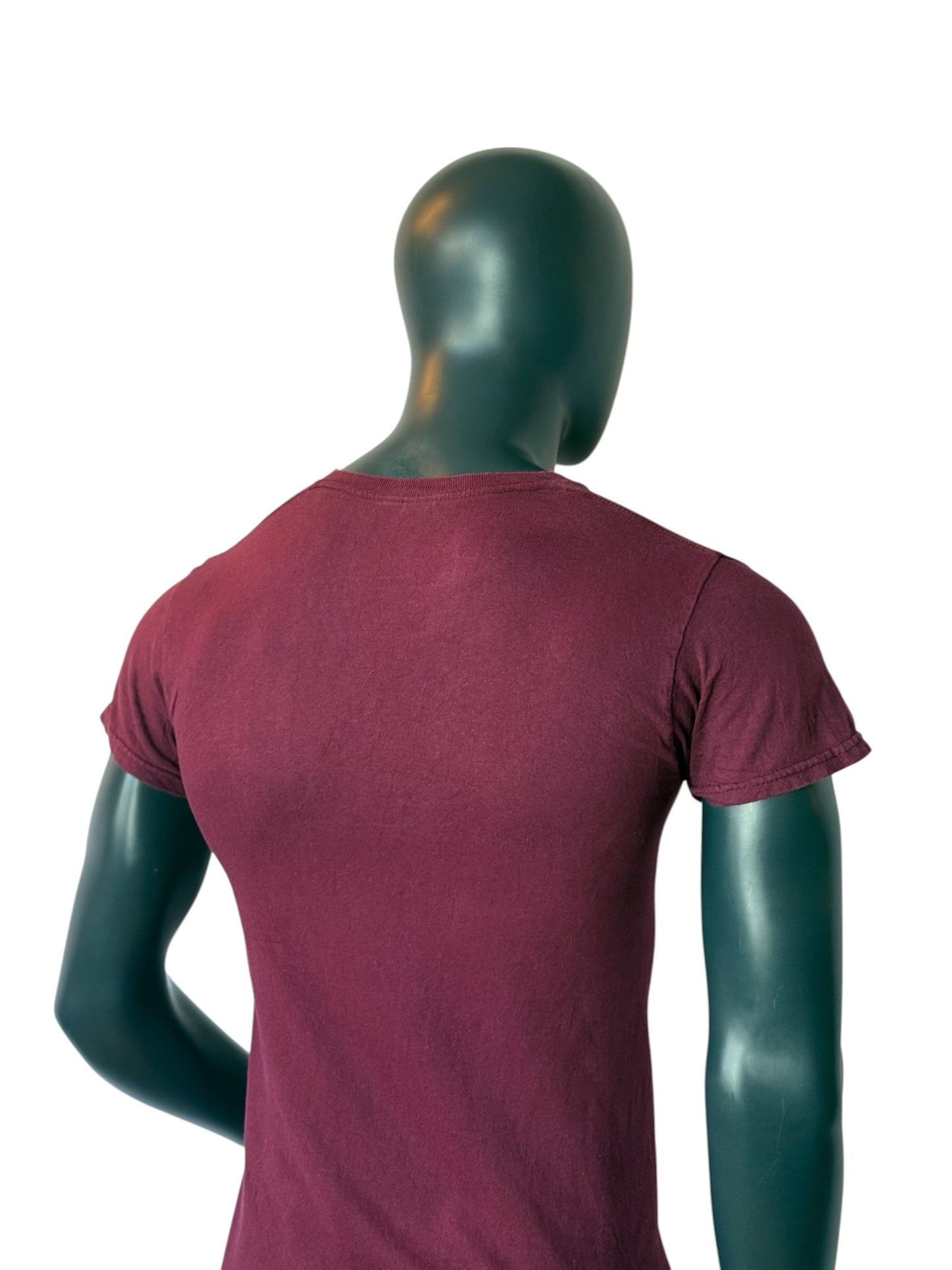 Vintage Alma College T Shirt Burgundy Vintage College Print Graphic Tee Size S