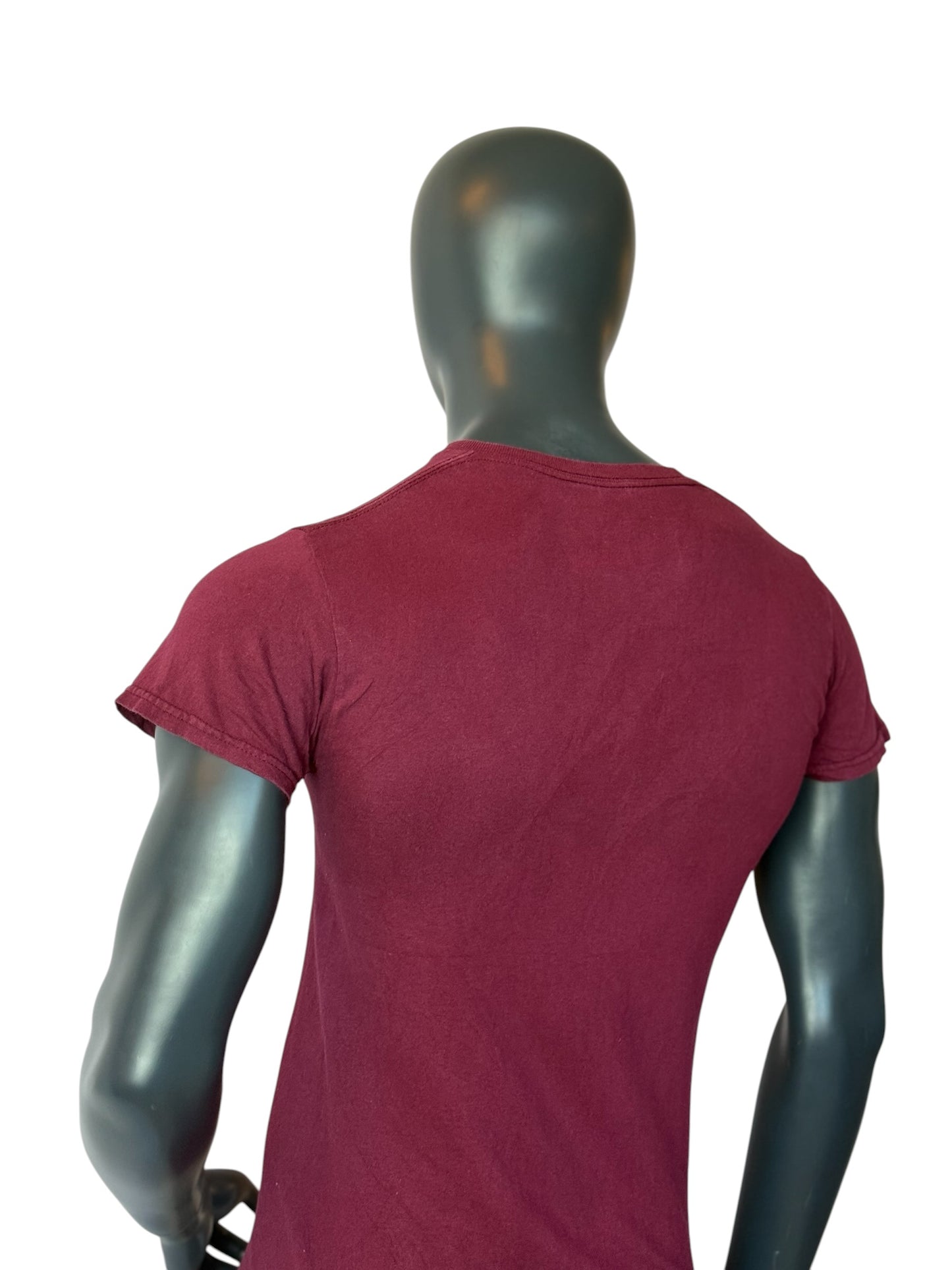 Vintage Alma College T Shirt Burgundy Vintage College Print Graphic Tee Size S