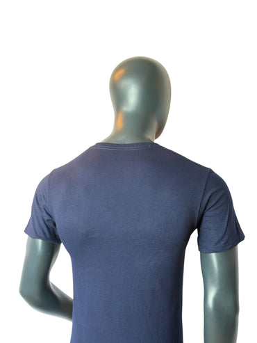 T-shirt Chester Mendham Vintage Rétro Little League Bleu Marine Coton Épais Imprimé Taille S