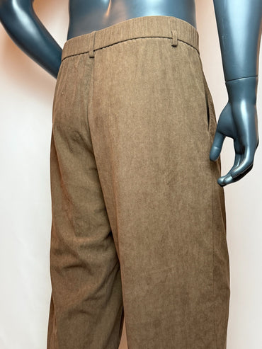 Herren Cordhose Braun – Klassische Cord Stoffhose mit Bundfalten | Vintage & Elegant