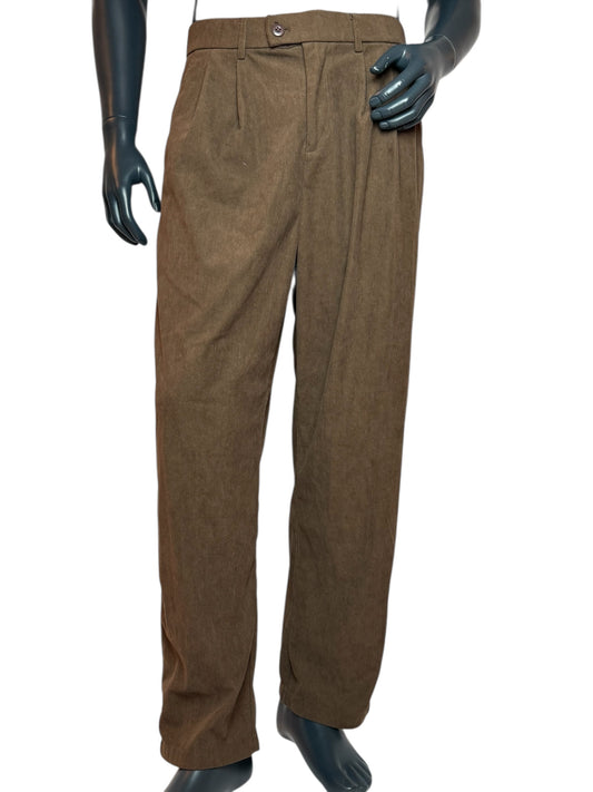 Herren Cordhose Braun – Klassische Cord Stoffhose mit Bundfalten | Vintage & Elegant