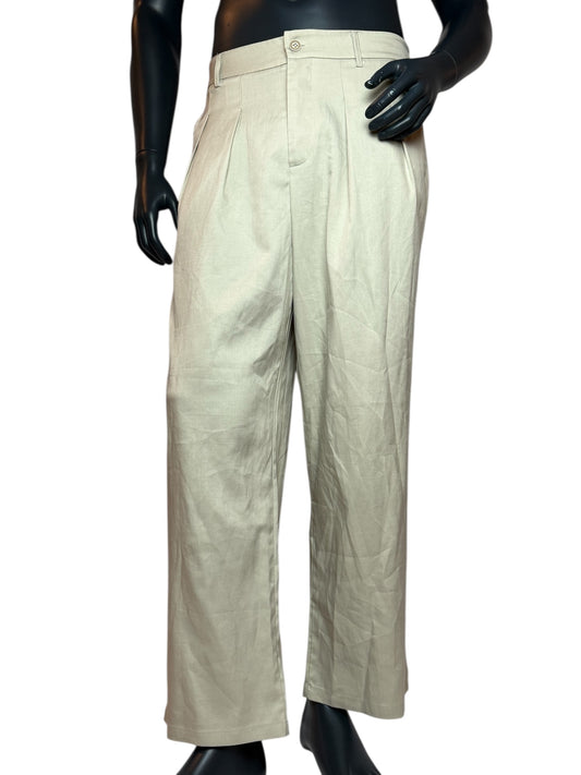 Herren Stoffhose Beige – Klassische Bundfaltenhose mit geradem Schnitt | Elegant & Zeitlos