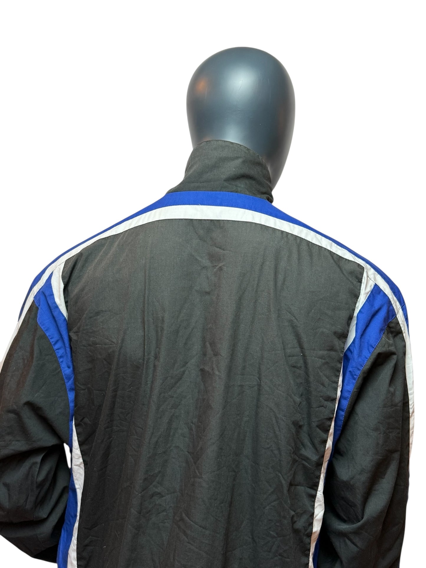 Vintage 90s Track Jacket Herren, Retro Trainingsjacke Sport Style Streetwear Unikat Size M