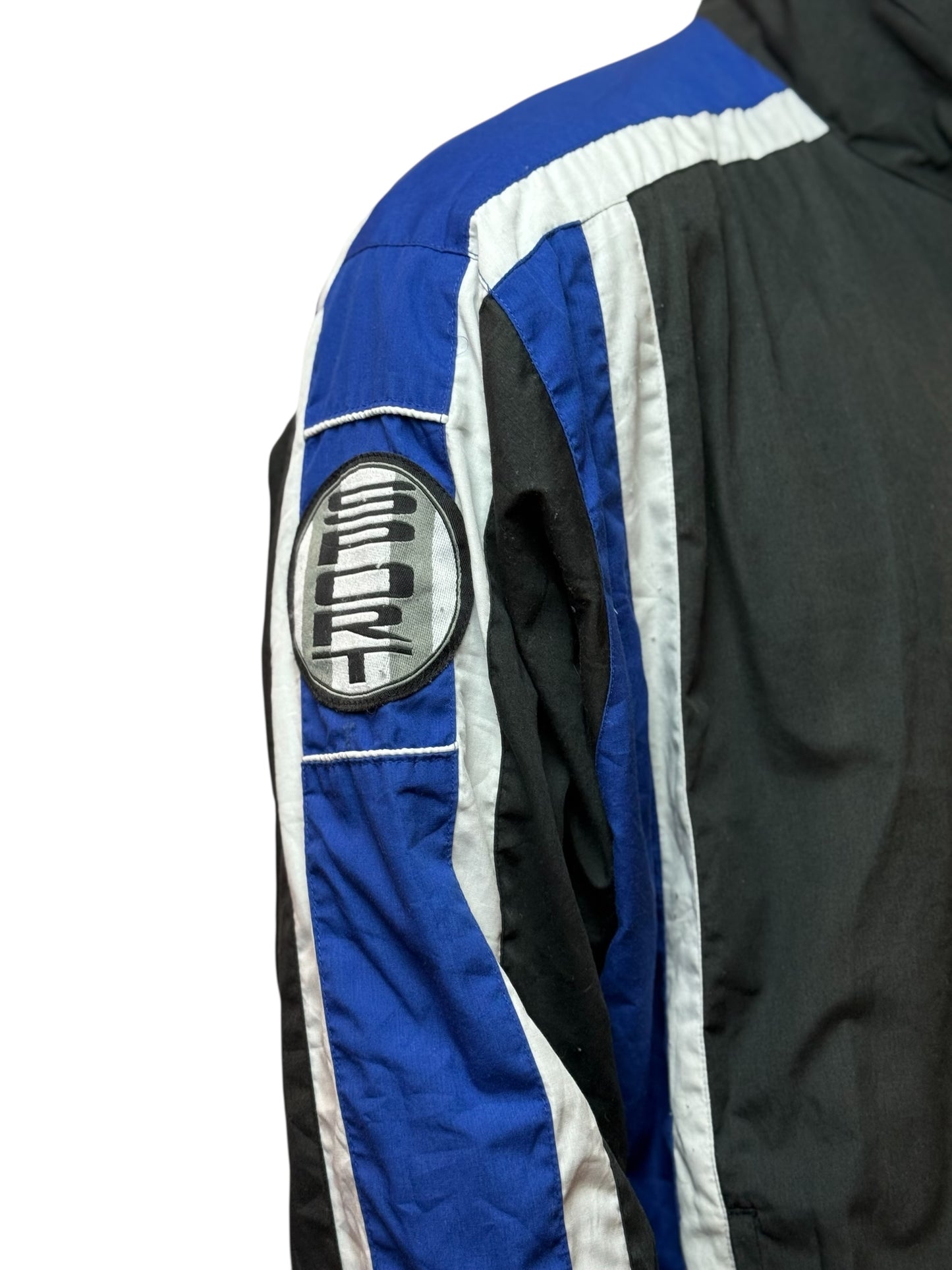 Vintage 90s Track Jacket Herren, Retro Trainingsjacke Sport Style Streetwear Unikat Size M