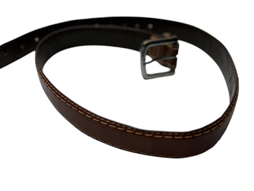 Vintage Leder Gürtel Braun – Klassischer Gürtel mit Metallschnalle