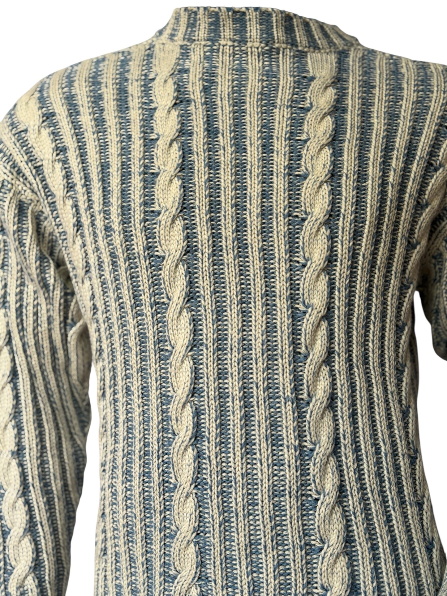 Herren Cable Knit Sweater - Two-Tone Winterpullover, Warm & Stylisch