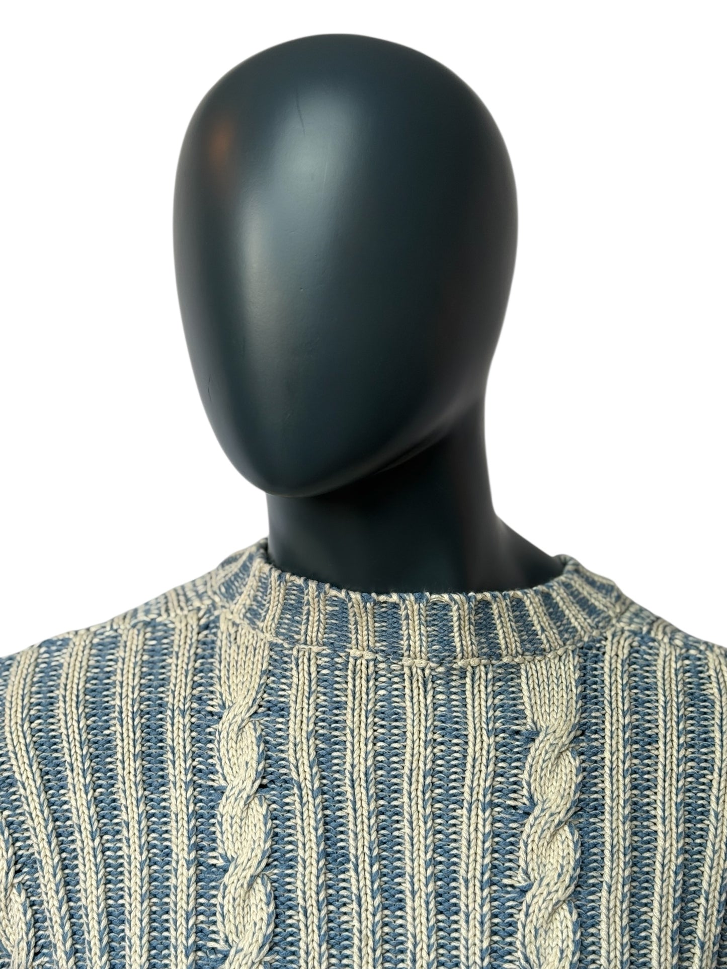 Herren Cable Knit Sweater - Two-Tone Winterpullover, Warm & Stylisch